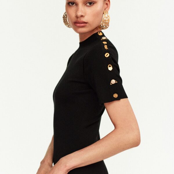 Schiaparelli Knitted Bijoux Buttons Dress Dresses in Schiaparelli Authentic Luxury Fashion at Coveti