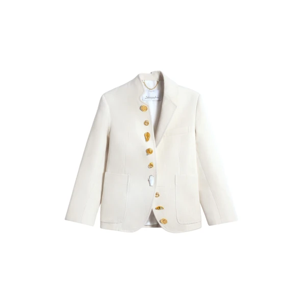 Schiaparelli Little Asymmetrical Jacket Jackets in Schiaparelli Authentic Luxury Fashion at Coveti