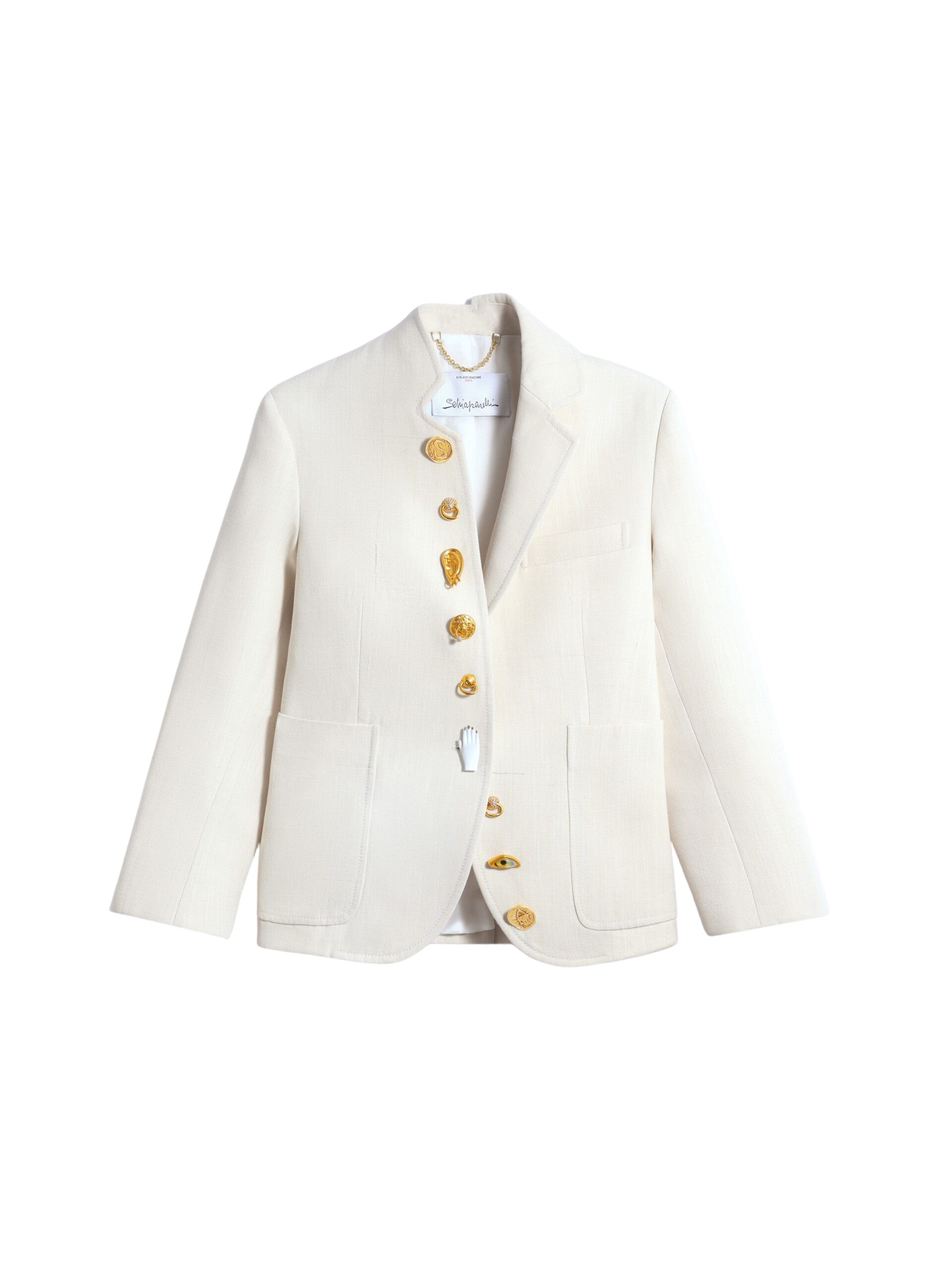 Schiaparelli Little Asymmetrical Jacket Jackets in Schiaparelli Authentic Luxury Fashion at Coveti