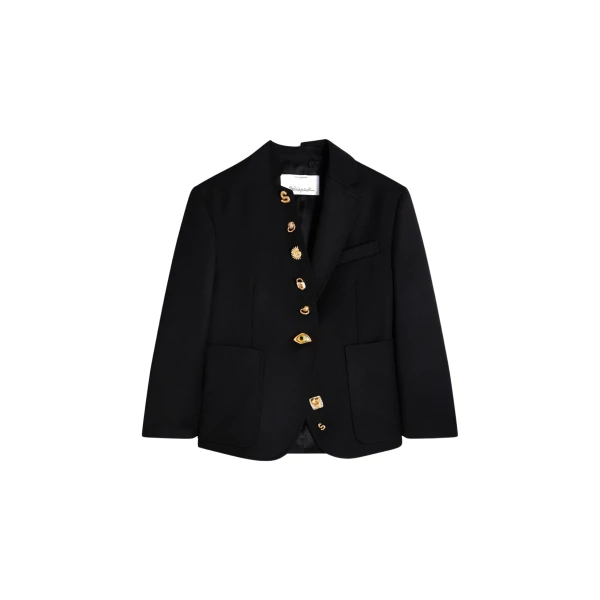 Schiaparelli Little Asymmetrical Jacket Jackets in Schiaparelli Authentic Luxury Fashion at Coveti