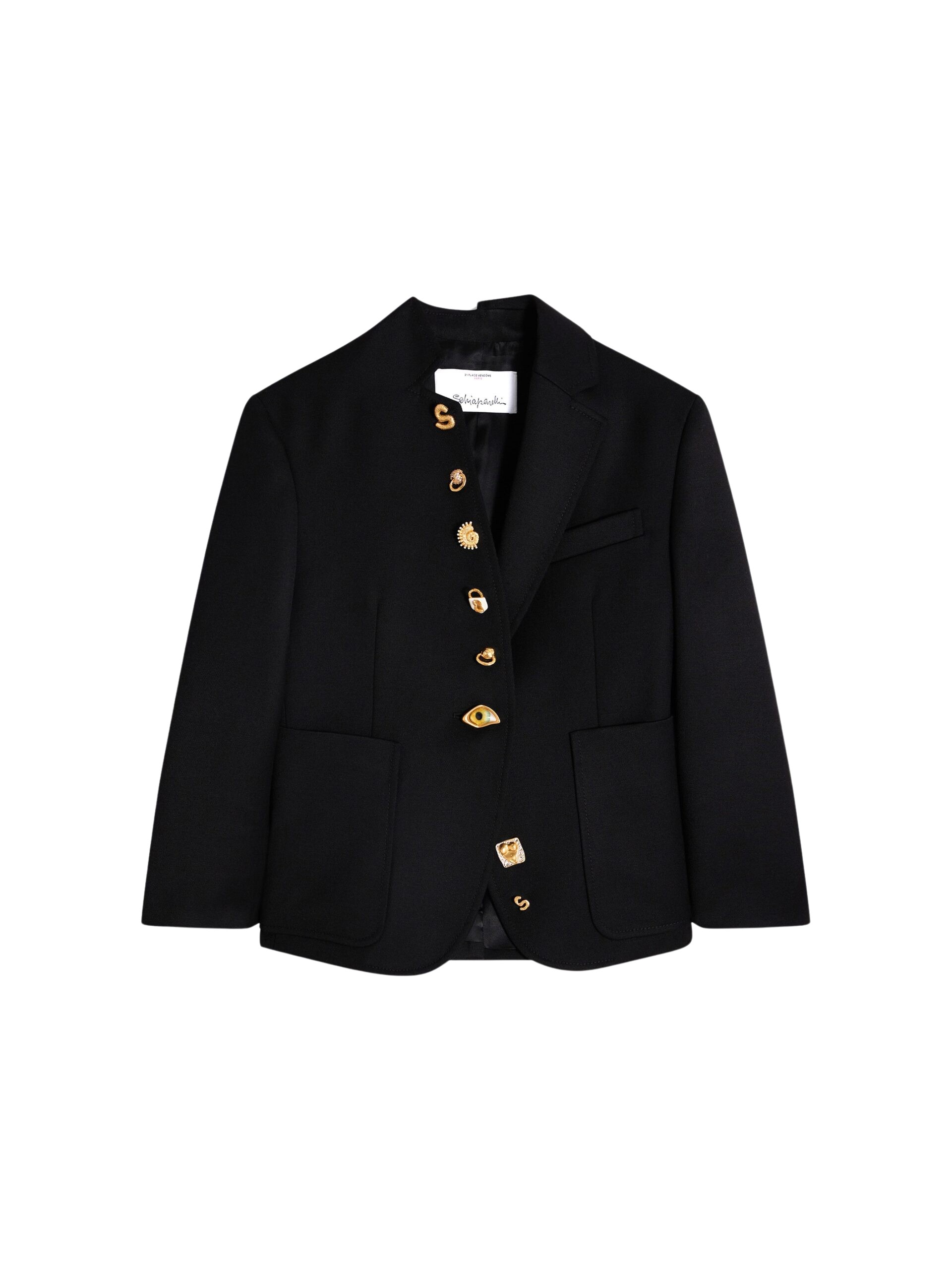 Schiaparelli Little Asymmetrical Jacket Jackets in Schiaparelli Authentic Luxury Fashion at Coveti