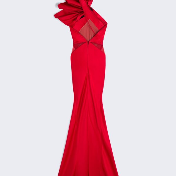 Schiaparelli Long Asymmetrical Backless Dress Dresses in Schiaparelli Authentic Luxury Fashion at Coveti