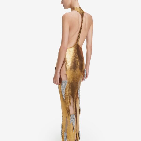 Schiaparelli Metallic Torn Dress Dresses in Schiaparelli Authentic Luxury Fashion at Coveti