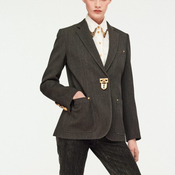 Schiaparelli Padlock Jacket Jackets in Schiaparelli Authentic Luxury Fashion at Coveti
