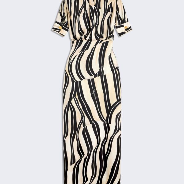 Schiaparelli Paintbrush Pareo Shirt Dress Dresses in Schiaparelli Authentic Luxury Fashion at Coveti