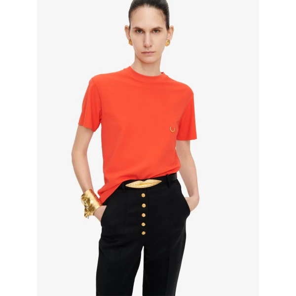 Schiaparelli Pierced T-Shirt Top, view 4