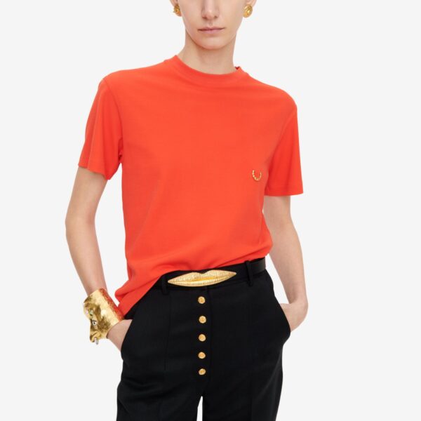 Schiaparelli Pierced T-Shirt Tops in Schiaparelli Authentic Luxury Fashion at Coveti