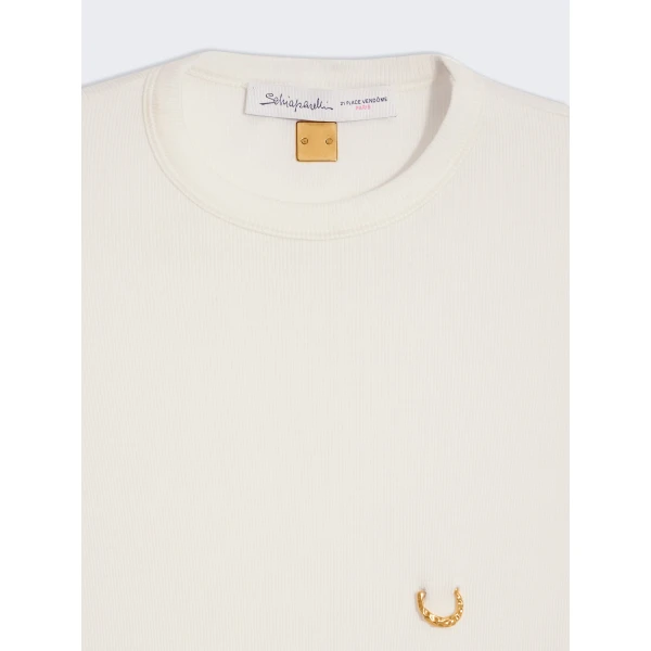 Schiaparelli Pierced T-Shirt Top, view 4