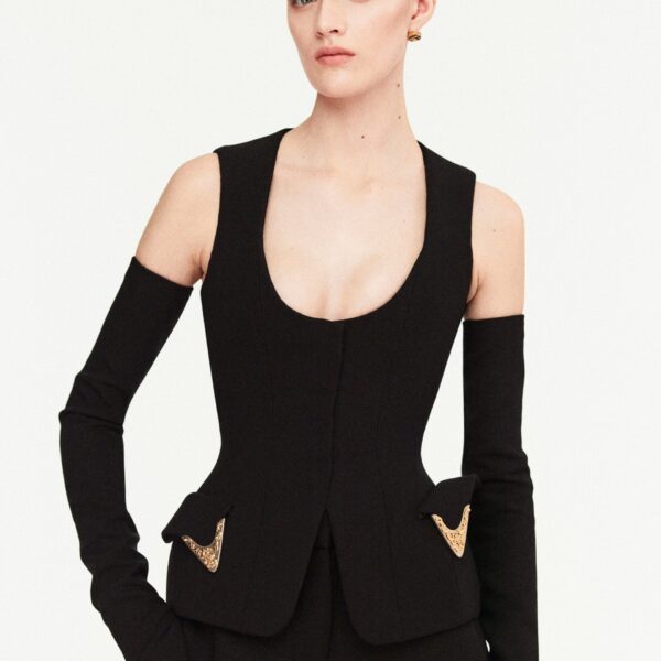 Schiaparelli Sleeveless Waistcoat Jackets in Schiaparelli Authentic Luxury Fashion at Coveti