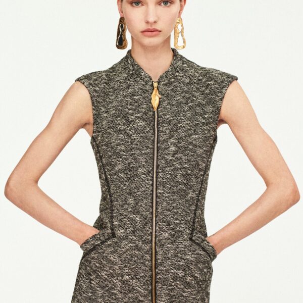Schiaparelli Sleeveless Zip-Up Dress Dresses in Schiaparelli Authentic Luxury Fashion at Coveti