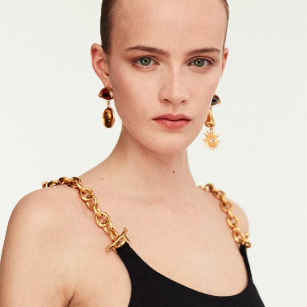 Schiaparelli Twisted Bijoux Dress Dresses in Schiaparelli Authentic Luxury Fashion at Coveti