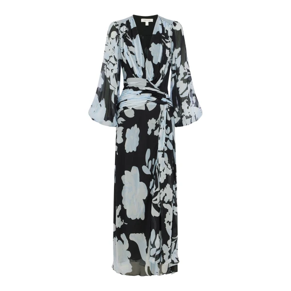 Shona Joy Aleyna Long Sleeve Ruched Maxi Dress - Dresses - Australian Luxury Eventwear at Coveti