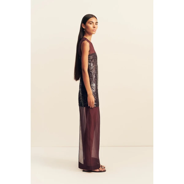 Shona Joy Amerie Silk Sequin Maxi Dress - Port Royale - Dresses - Australian Luxury Eventwear at Coveti