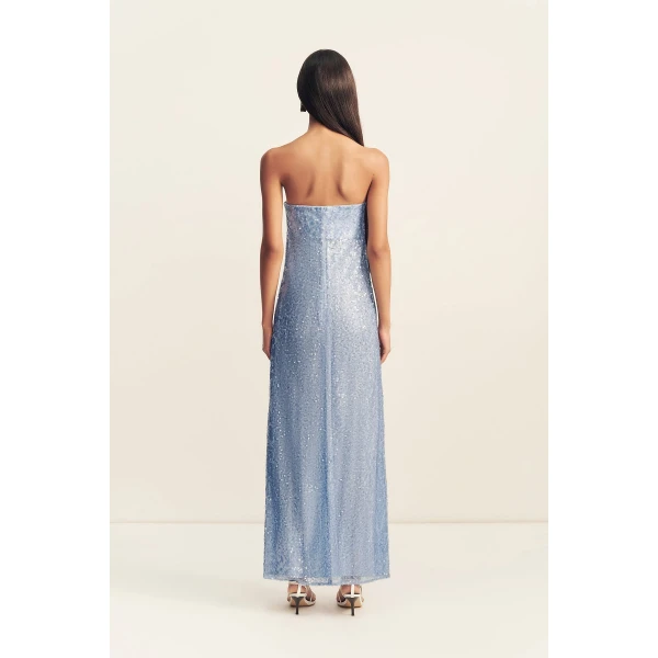 Shona Joy Amerie Strapless Maxi Dress - Arcadian Blue - Dresses - Australian Luxury Eventwear at Coveti