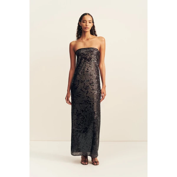Shona Joy Amerie Strapless Maxi Dress - Port Royale - Dresses - Australian Luxury Eventwear at Coveti