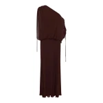 Shona Joy Amina Off Shoulder Blouson Maxi Dress - Ristretto - Dresses - Australian Luxury Eventwear at Coveti