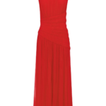 Shona Joy Amina Panelled Ruched Maxi Dress - Chilli - Dresses - Australian Luxury Eventwear at Coveti