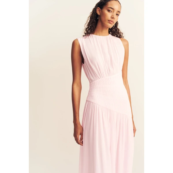 Shona Joy Amina Panelled Ruched Maxi Dress - Fairyfloss - Dresses - Australian Luxury Eventwear at Coveti