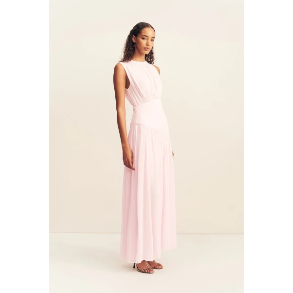 Shona Joy Amina Panelled Ruched Maxi Dress - Fairyfloss - Dresses - Australian Luxury Eventwear at Coveti