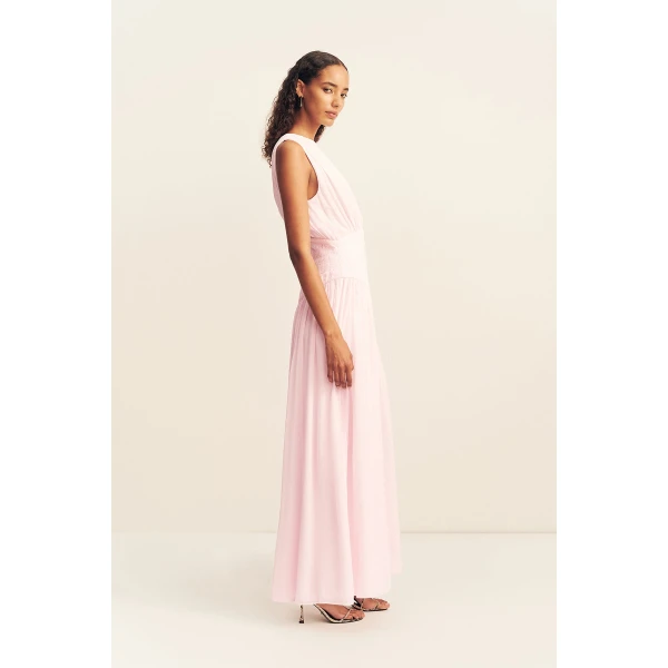 Shona Joy Amina Panelled Ruched Maxi Dress - Fairyfloss - Dresses - Australian Luxury Eventwear at Coveti