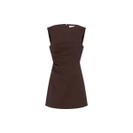 Shona Joy Asher Draped Mini Dress - Ristretto - Dresses - Australian Luxury Eventwear at Coveti