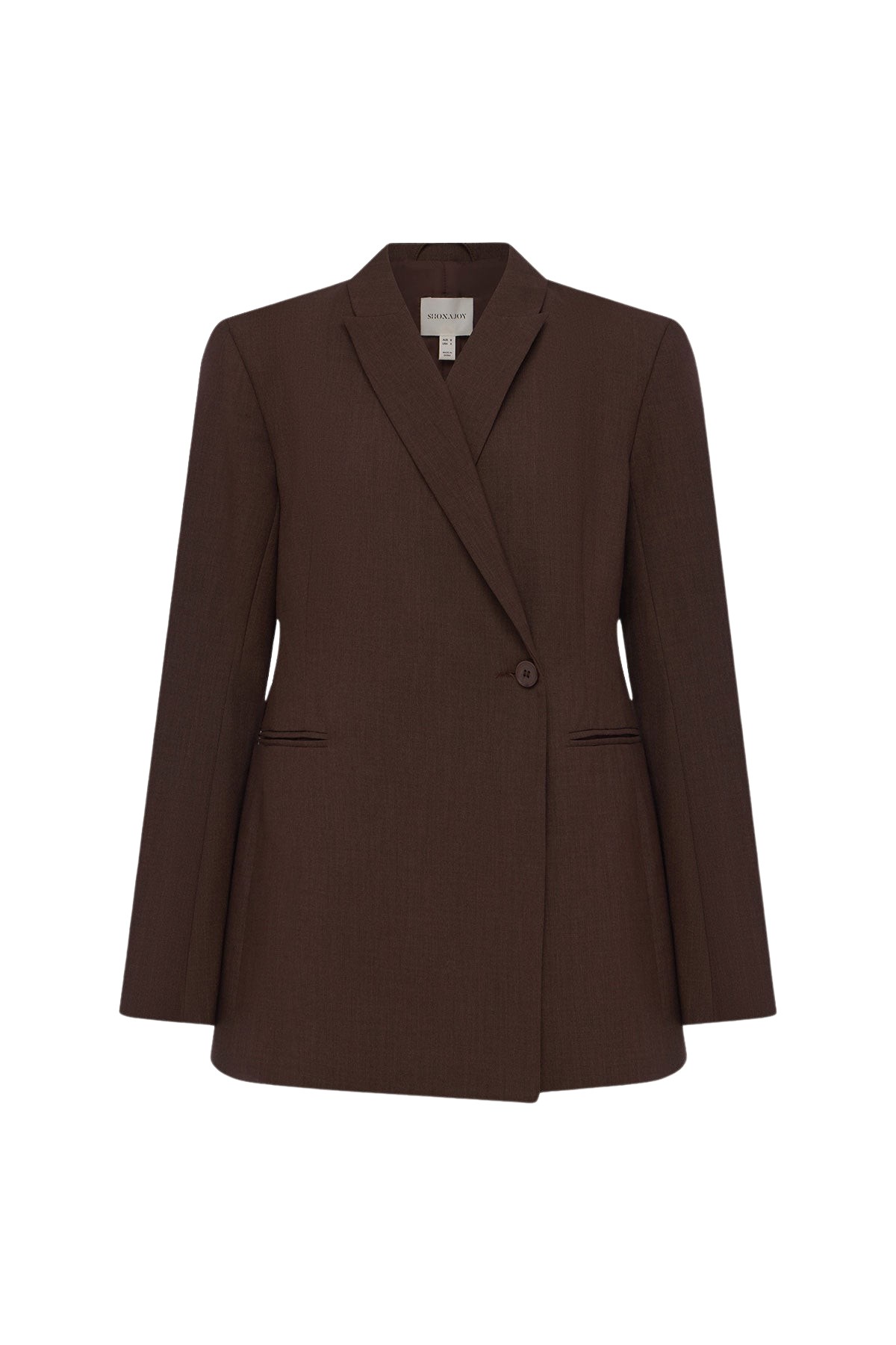 Shona Joy Asher Hourglass Double Breasted Blazer - Ristretto - Jackets - Australian Luxury Eventwear at Coveti