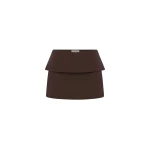 Shona Joy Asher Mini Skirt - Ristretto - Skirts - Australian Luxury Eventwear at Coveti