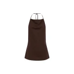 Shona Joy Asher Open Back Cowl Top - Ristretto - Tops - Australian Luxury Eventwear at Coveti