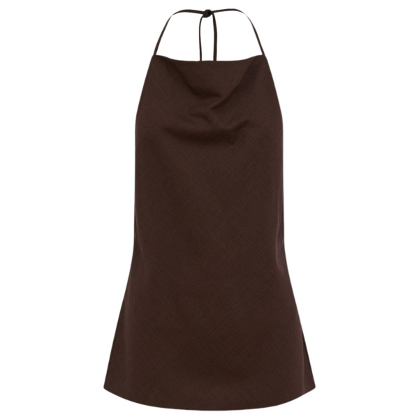 Shona Joy Asher Open Back Cowl Top - Ristretto - Tops - Australian Luxury Eventwear at Coveti