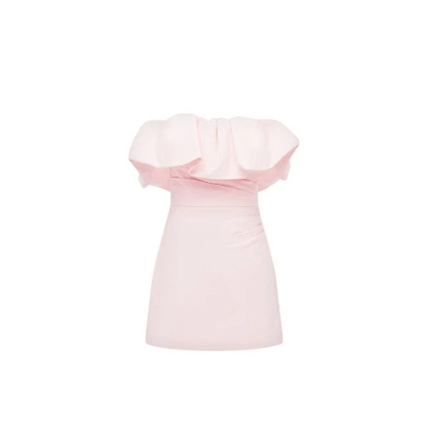Shona Joy Campbell Strapless Bubble Mini Dress - Ballerina - Dresses - Australian Luxury Eventwear at Coveti