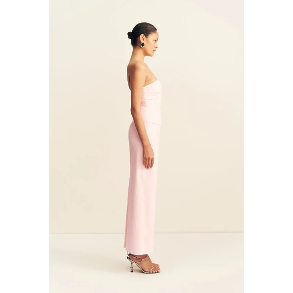 Shona Joy Campbell Strapless U Wire Maxi Dress - Ballerina - Dresses - Australian Luxury Eventwear at Coveti