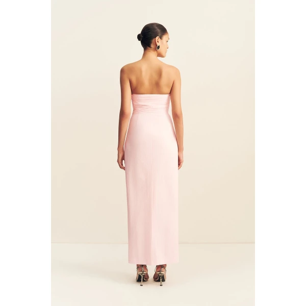 Shona Joy Campbell Strapless U Wire Maxi Dress - Ballerina - Dresses - Australian Luxury Eventwear at Coveti