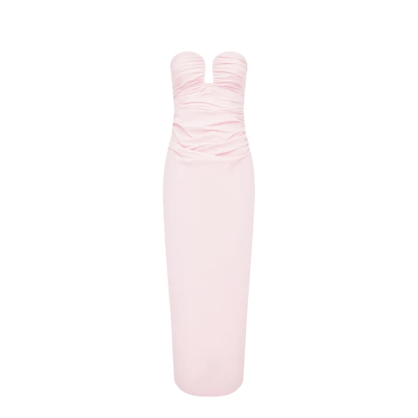 Shona Joy Campbell Strapless U Wire Maxi Dress - Ballerina - Dresses - Australian Luxury Eventwear at Coveti