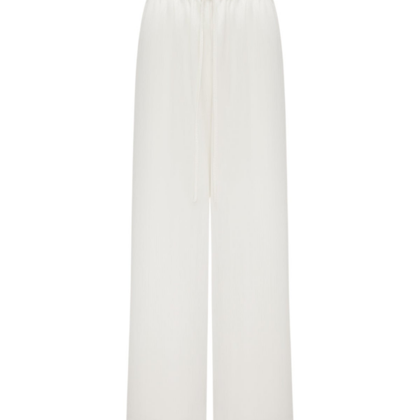 Shona Joy Huxley Textured Drawstring Pant - Vanilla - Pants - Australian Luxury Eventwear at Coveti