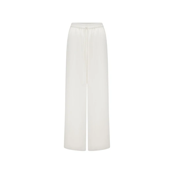 Shona Joy Huxley Textured Drawstring Pant - Vanilla - Pants - Australian Luxury Eventwear at Coveti