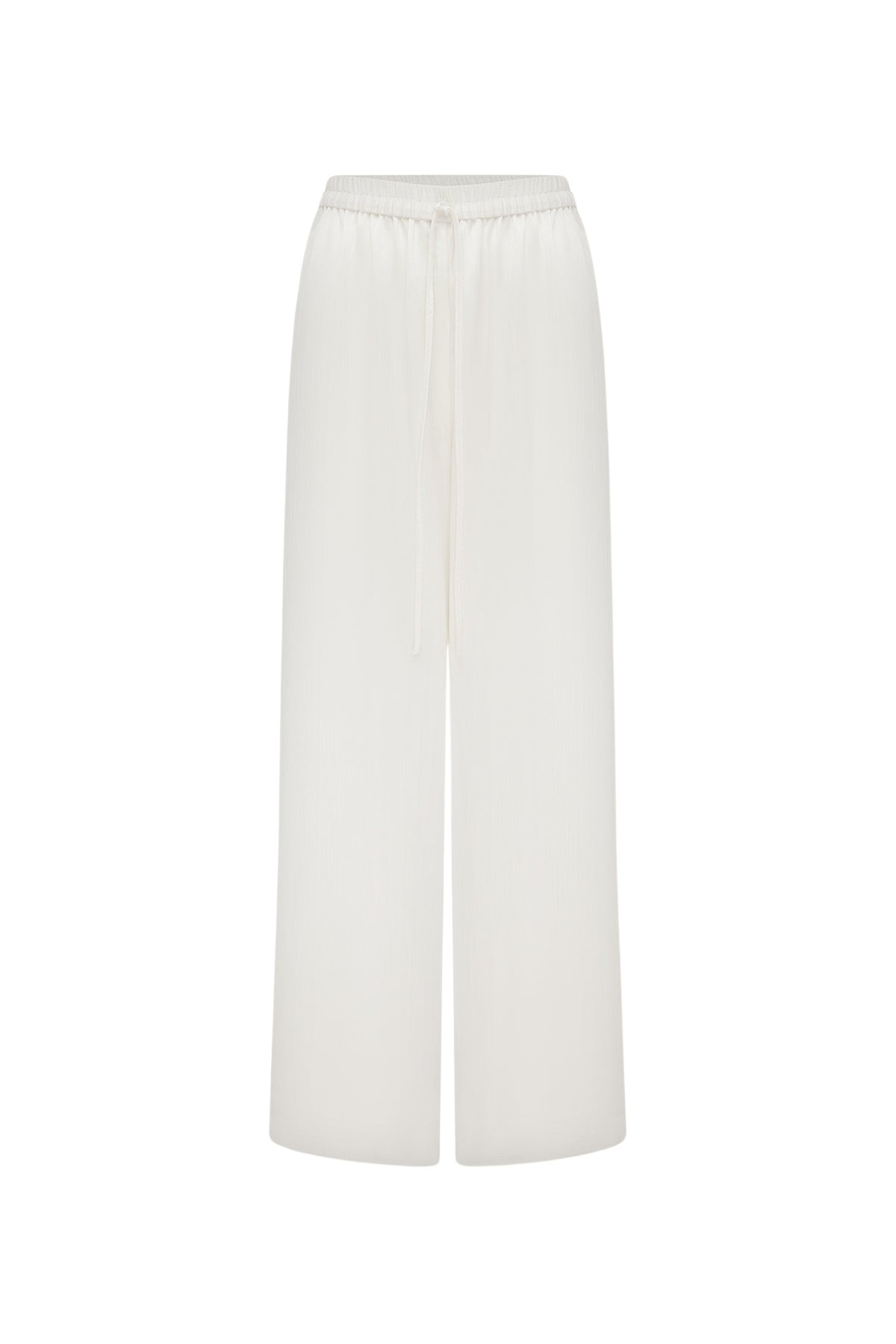 Shona Joy Huxley Textured Drawstring Pant - Vanilla - Pants - Australian Luxury Eventwear at Coveti