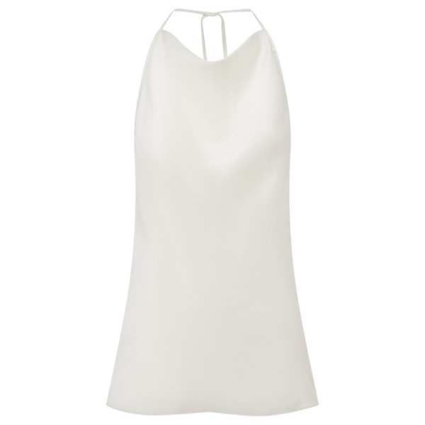 Shona Joy Huxley Textured Open Back Top - Vanilla - Tops - Australian Luxury Eventwear at Coveti