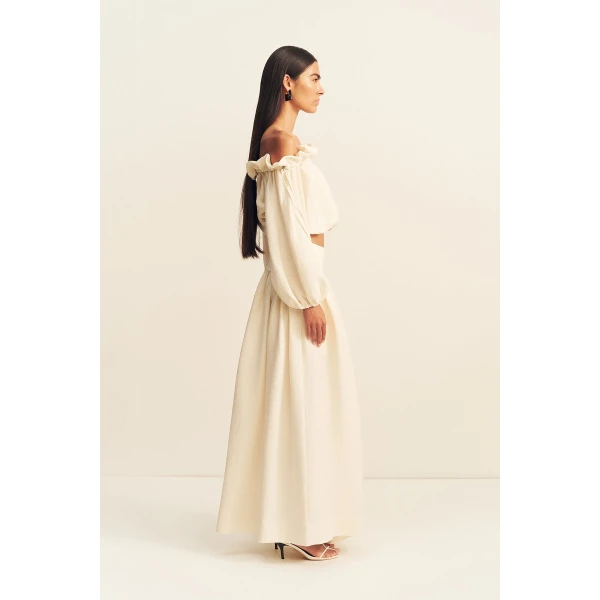 Shona Joy Jasper Linen Blend Blouse - Resin - Tops - Australian Luxury Eventwear at Coveti