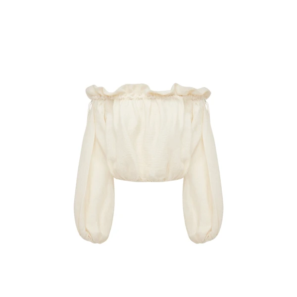 Shona Joy Jasper Linen Blend Blouse - Resin - Tops - Australian Luxury Eventwear at Coveti