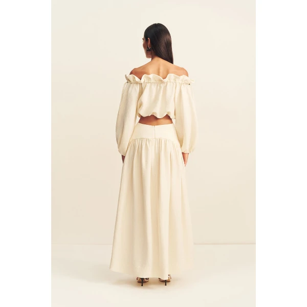 Shona Joy Jasper Linen Blend Maxi Skirt - Resin - Skirts - Australian Luxury Eventwear at Coveti