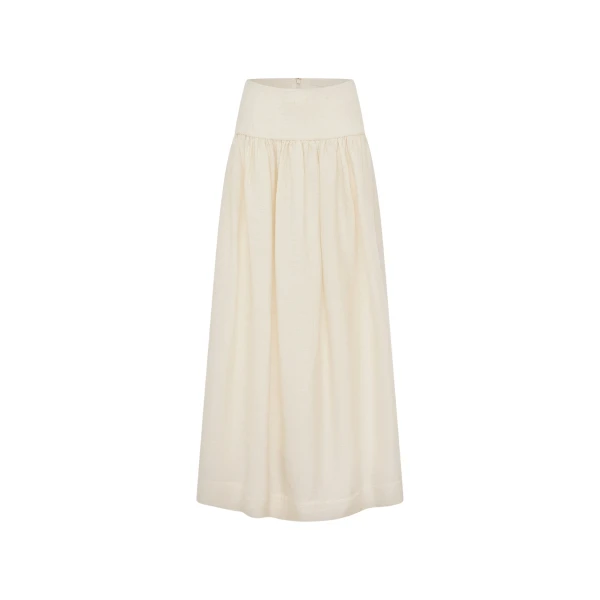 Shona Joy Jasper Linen Blend Maxi Skirt - Resin - Skirts - Australian Luxury Eventwear at Coveti