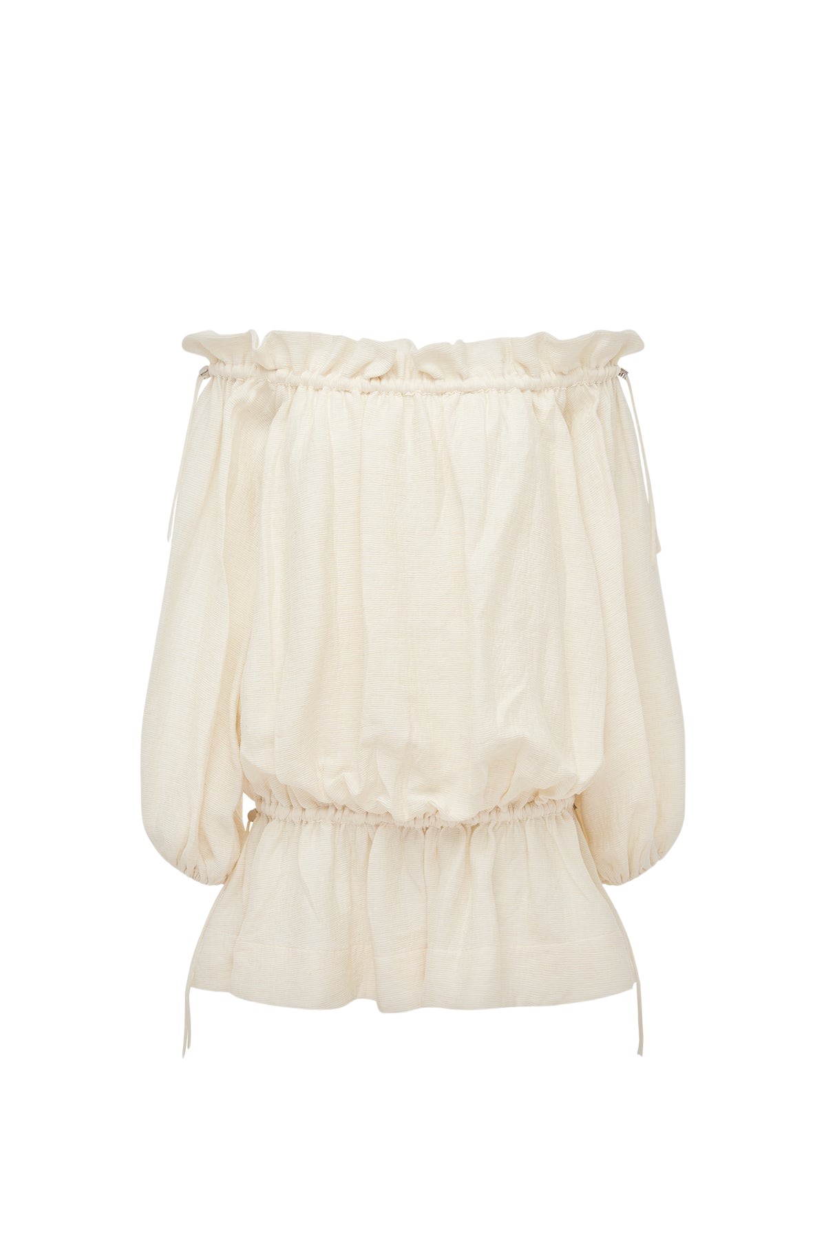 Shona Joy Jasper Linen Blend Mini Dress - Resin - Dresses - Australian Luxury Eventwear at Coveti