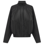 Shona Joy Kennedy Funnel Neck Faux Leather Jacket - Black - Jackets - Australian Luxury Eventwear at Coveti