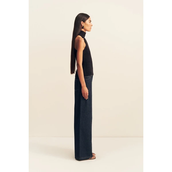 Shona Joy Korine Racer Back Top - Black - Tops - Australian Luxury Eventwear at Coveti