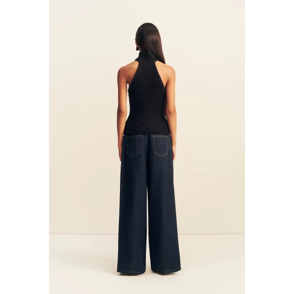 Shona Joy Korine Racer Back Top - Black - Tops - Australian Luxury Eventwear at Coveti