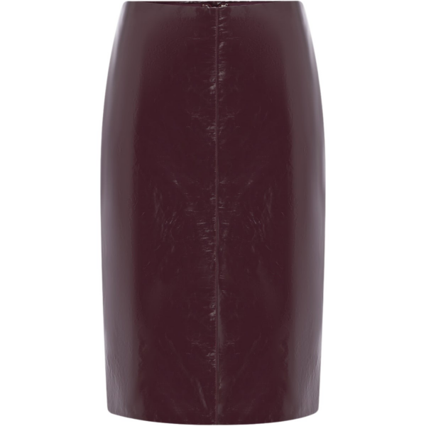 Shona Joy Lilou Patent Midi Skirt - Port Royale - Skirts - Australian Luxury Eventwear at Coveti