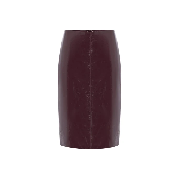 Shona Joy Lilou Patent Midi Skirt - Port Royale - Skirts - Australian Luxury Eventwear at Coveti