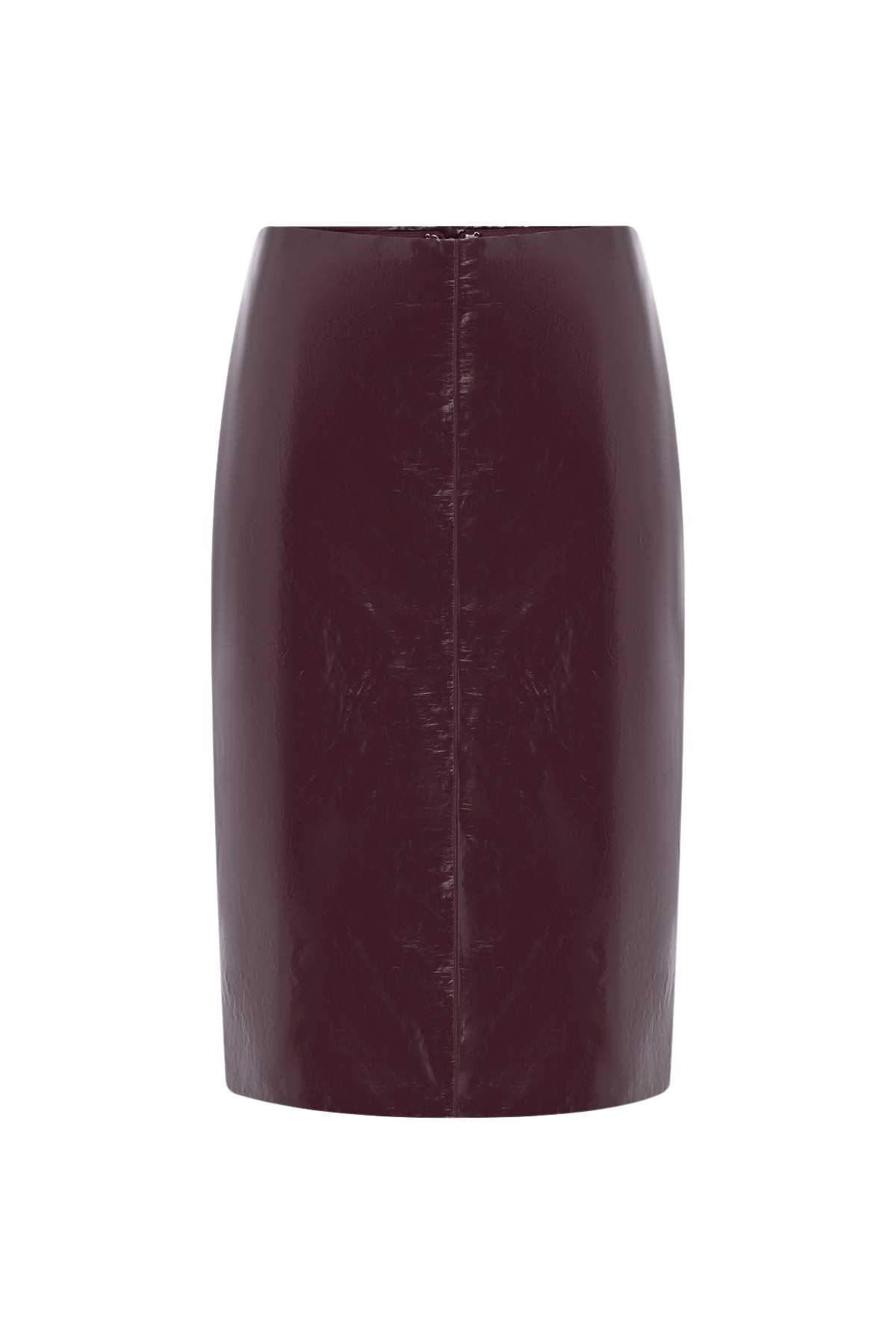 Shona Joy Lilou Patent Midi Skirt - Port Royale - Skirts - Australian Luxury Eventwear at Coveti