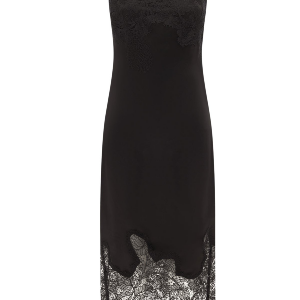 Shona Joy Lucia Lace Slip Midi Dress - Black - Dresses - Australian Luxury Eventwear at Coveti