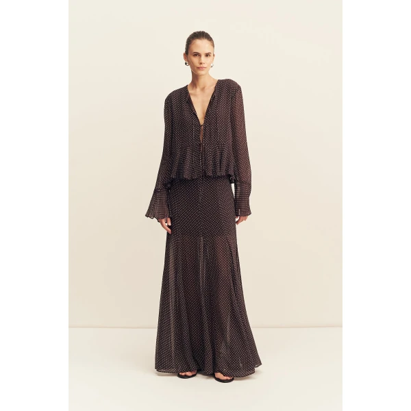 Shona Joy Maddox Long Sleeve Ruffle Top - Tops - Australian Luxury Eventwear at Coveti
